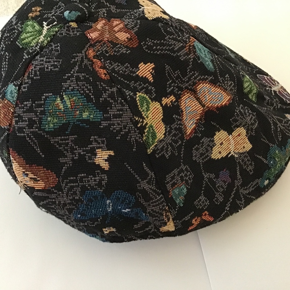 Newsboy Hat .. Multi color Butterflies.